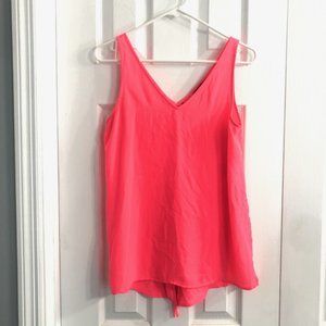 Express Pink Neon Lace Open Back Tank Sleeveless S